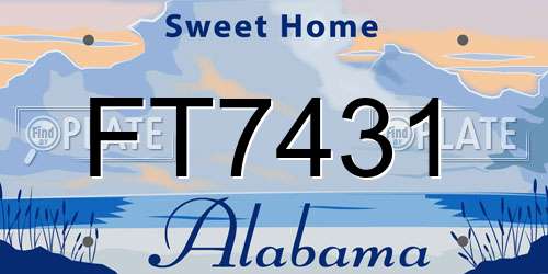 FT7431 Alabama License Plate