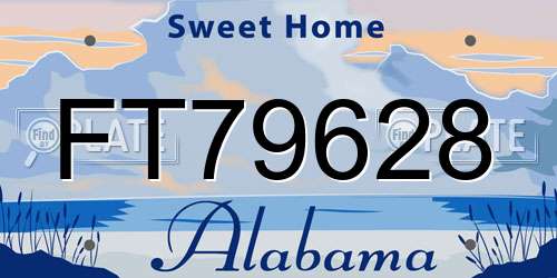 FT79628 Alabama License Plate