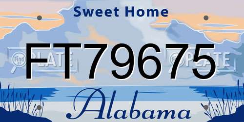 FT79675 Alabama License Plate