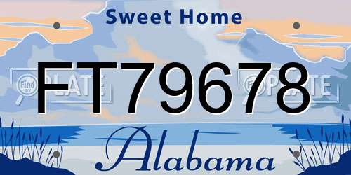 FT79678 Alabama License Plate
