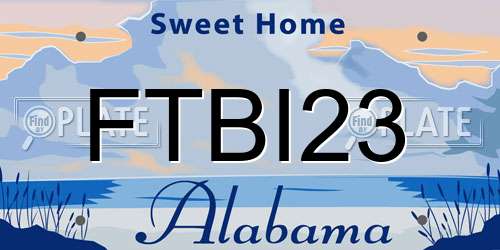 FTBI23 Alabama License Plate
