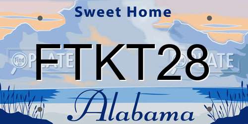 FTKT28 Alabama License Plate