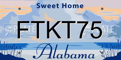 FTKT75 Alabama License Plate