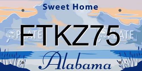 FTKZ75 Alabama License Plate