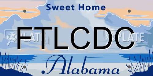 FTLCDC Alabama License Plate
