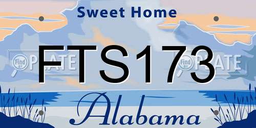 FTS173 Alabama License Plate