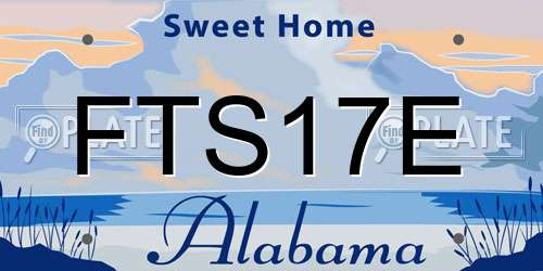 FTS17E Alabama License Plate