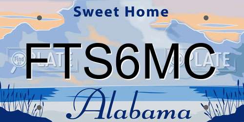 FTS6MC Alabama License Plate