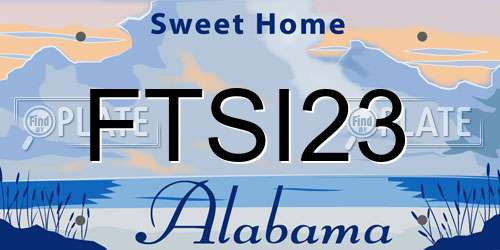 FTSI23 Alabama License Plate