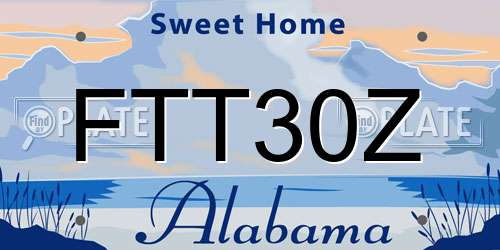 FTT30Z Alabama License Plate