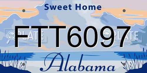 FTT6097 Alabama License Plate