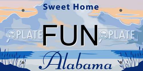 FUN Alabama License Plate