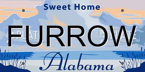 FURROW Alabama License Plate
