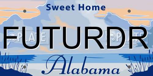 FUTURDR Alabama License Plate