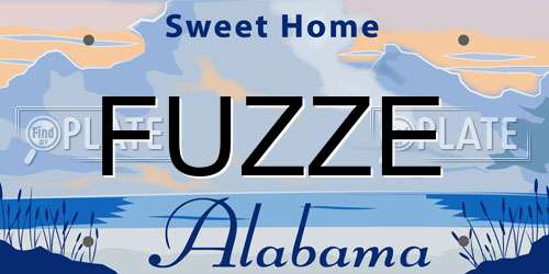 FUZZE Alabama License Plate