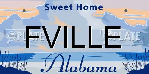 FVILLE Alabama License Plate