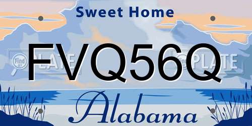 FVQ56Q Alabama License Plate