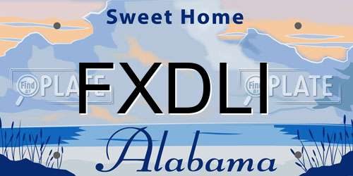FXDLI Alabama License Plate