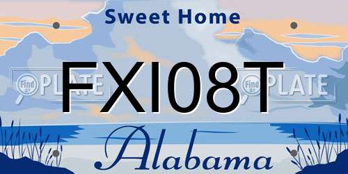 FXI08T Alabama License Plate