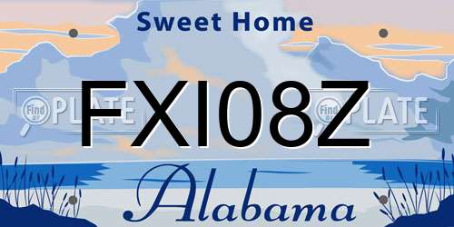FXI08Z Alabama License Plate