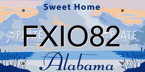 FXIO82 Alabama License Plate