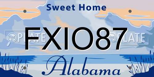 FXIO87 Alabama License Plate