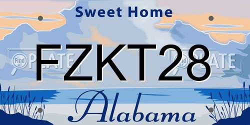 FZKT28 Alabama License Plate