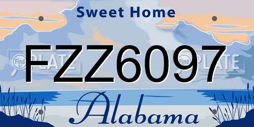 FZZ6097 Alabama License Plate