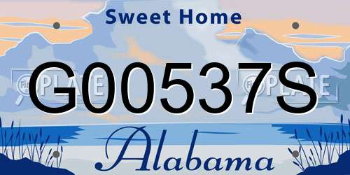 G00537S Alabama License Plate
