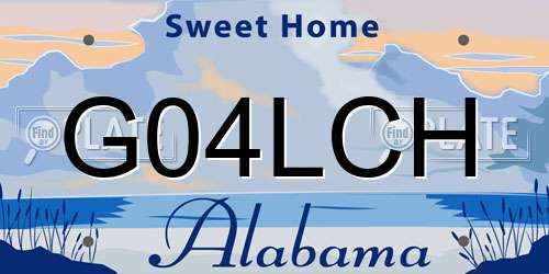 G04LCH Alabama License Plate