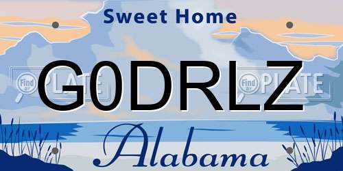 G0DRLZ Alabama License Plate