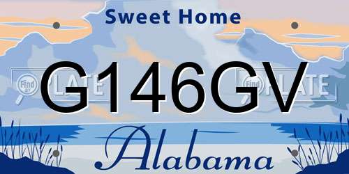 G146GV Alabama License Plate