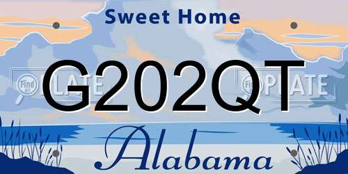 G202QT Alabama License Plate