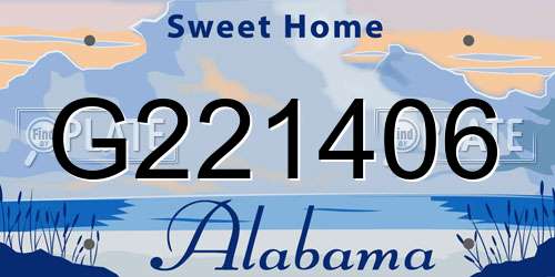 G221406 Alabama License Plate