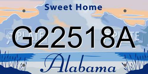 G22518A Alabama License Plate