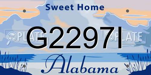 G2297I Alabama License Plate