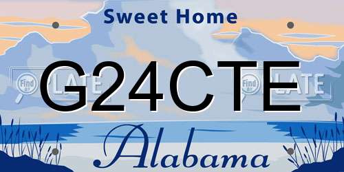 G24CTE Alabama License Plate