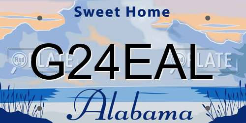 G24EAL Alabama License Plate