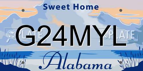 G24MYL Alabama License Plate