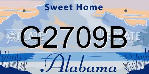 G2709B Alabama License Plate