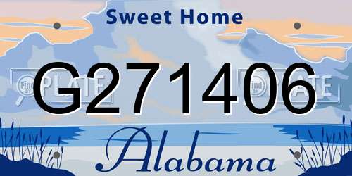 G271406 Alabama License Plate