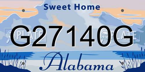 G27140G Alabama License Plate