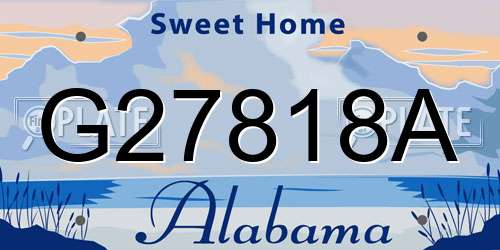 G27818A Alabama License Plate