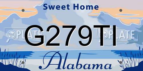 G279TI Alabama License Plate