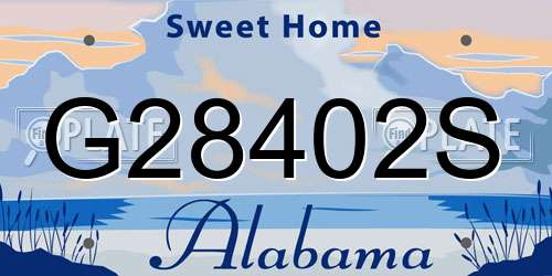 G28402S Alabama License Plate
