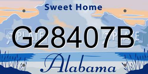 G28407B Alabama License Plate