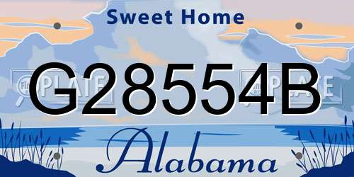G28554B Alabama License Plate