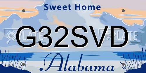 G32SVD Alabama License Plate