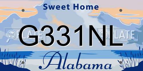 G331NL Alabama License Plate
