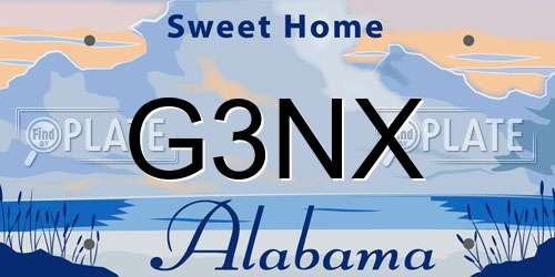 G3NX Alabama License Plate